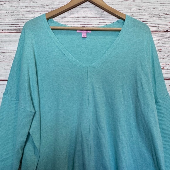 Lilly Pulitzer Martine Sweater in Heathered Aqua Sky Sz L - Picture 5 of 11